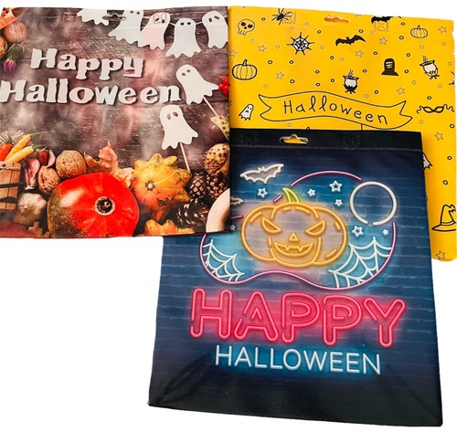 BOLSAS DE MANO HALLOWEEN TRICK TREAT 3 NUEVAS REUTILIZABLES DOBLE CARA 5 GALONES - Imagen 9 de 11