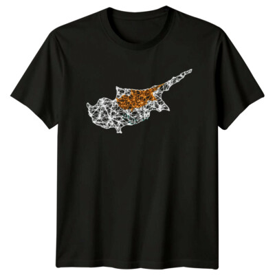 Zypern Karte Wahrzeichen Herren T-Shirt Damen Tee Grafik Unisex Top