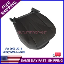 FOR 2003 2004-2014 Chevy GMC C Series Driver Bottom Leather Seat cover Dk Gray