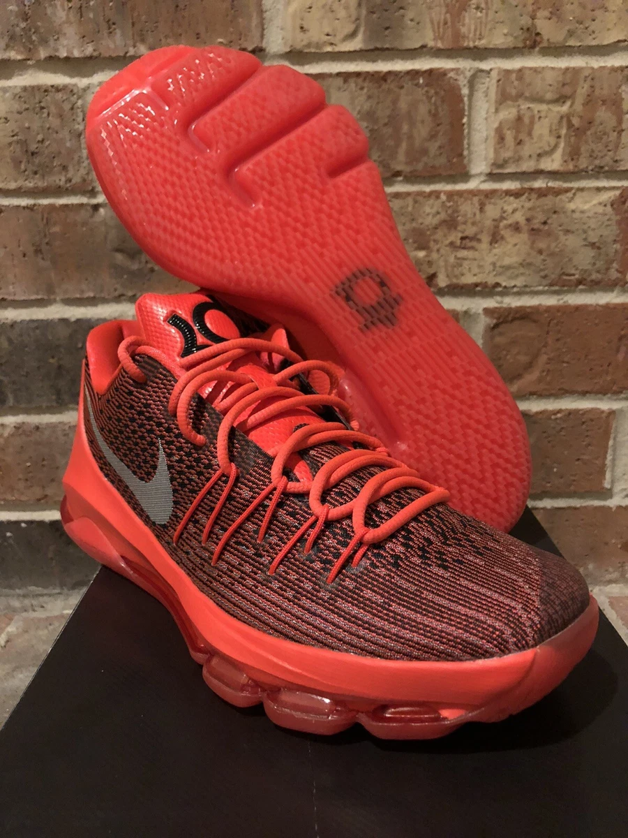 Descortés Mensajero alto New 10 Nike KD 8 VIII Kevin Durant Bright Crimson Black Red Bred Hoop  749375 610 | eBay