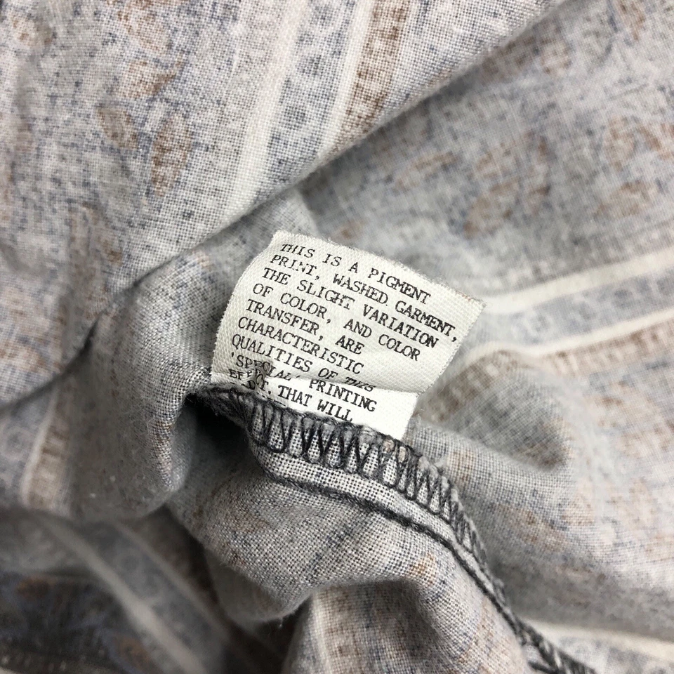 Vintage Explosive Styling Saturdays Shirt Mens M Floral Striped AOP Button 90s - Image 4 of 4