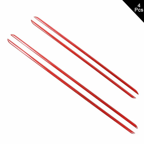 Cubierta decorativa de tira de puerta roja de fibra de carbono para Dodge Charger 2015+ accesorios - Imagen 9 de 10