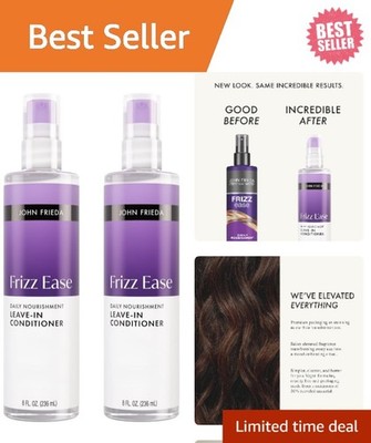 Frizz Ease Daily Nourishment Leave-In Conditioner 2-pack - 8 oz Anti-Frizz Spray