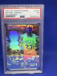 michael jordan holographic card value 1991-92 Upper Deck Award Winner Hologram Holograms #AW1 PSA 9 : Collectibles & Fine Art Michael Jordan 1992 Upper Deck