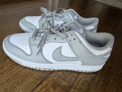 Nike Dunk Low Men s Size 8.5 White / Lt Gray Excellent Condition   Minimal Wear