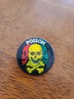 VINTAGE 90’s HOLOGRAM POISON INDIAN SKULL POG MILK CAP BLACK METAL SLAMMER — photo 1
