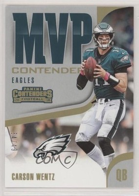 2018 Panini Contenders MVP Contenders Gold 34/49 Carson Wentz #MVP-9 13c1