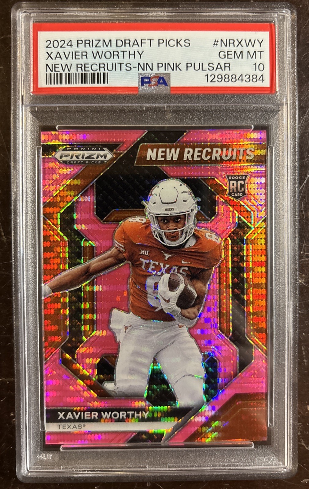 2024 Panini Prizm Draft Picks - Xavier Worthy SSP 15/15 NN Pink Pulsar Pop 1 RC