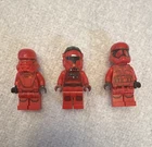 LEGO Star Wars Red Trooper Minifigure Lot of 3 Plastic Figure