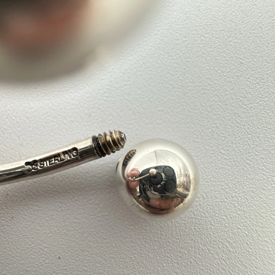 复古纯银马蹄形钥匙圈带吊坠 kBa — 第 4/4 张图片