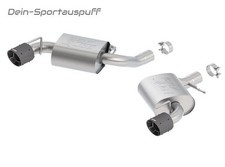Borla ATAK Sportauspuff Ø70mm Camaro SS V8 2016-17 je 114mm Carbon Alu Inlet