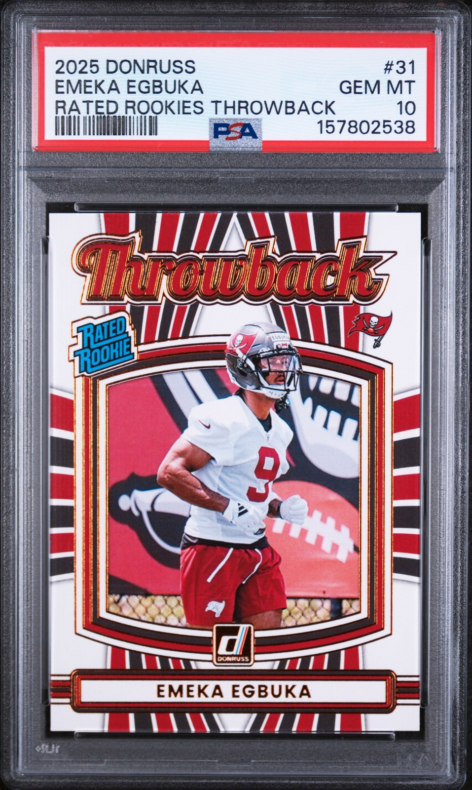 Emeka Egbuka Panini Donruss Rated Rookies Throwback #31 Base