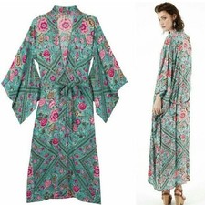 Spell And The Gypsy Design Babushka Turquoise Robe Kimono One Size RARE