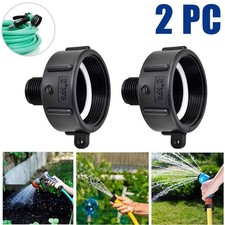 2Pcs 275/330 Gallon IBC Tote Water Tank Drain Adapter 2" NPT (NPS) Garden Hose