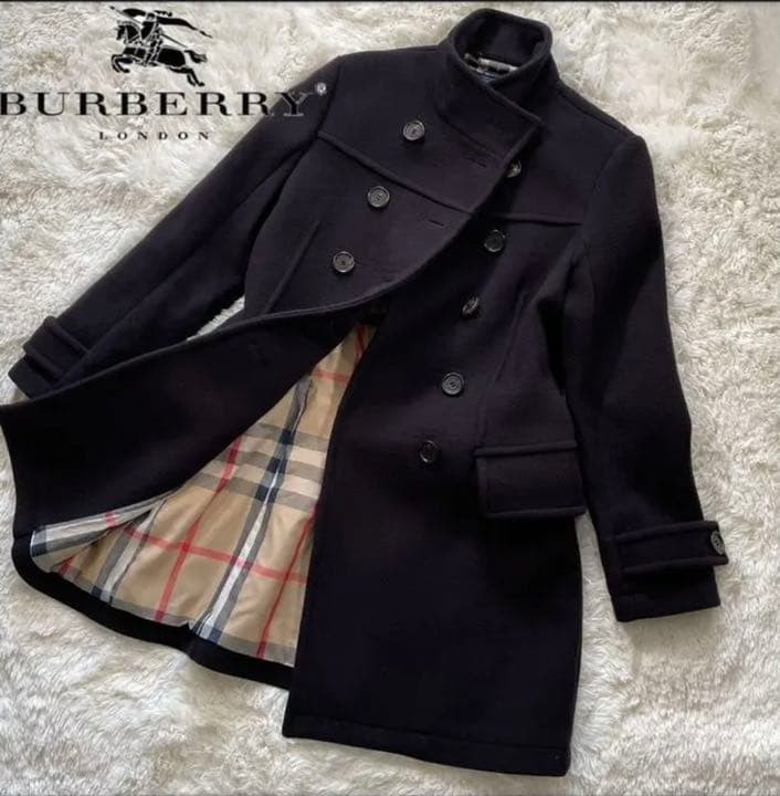 Burberry   Condition  London Stand Collar Wool Coat Black