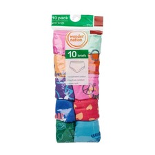 Wonder Nation Brief Panties Girls Size 10 12 16 Plus New Pack Of 10