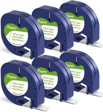 Compatible with Dymo Letratag Label Maker Refills 91330 10697 12mm x 4m 1/2 x 13