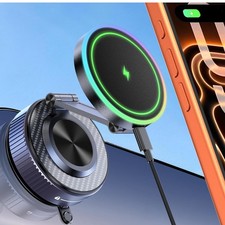 for Magsafe Car Mount Charger, 15W Faster Charging Wireless Car Charger [105+...