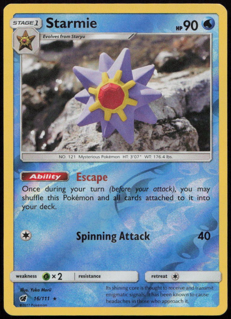 Starmie 16/111 LP Crimson Invasion Rare Reverse Holo Pokemon