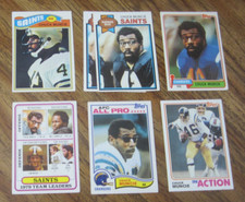 Chuck Muncie Lot of 7 Topps Trading Cards w/1 ROOKIE NFL Chargers, Saints