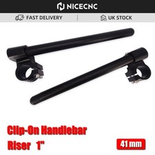 For Suzuki GSXR600 GSXR750 GSX1100/F SV650F CNC 41mm Clip On Handlebars Raised