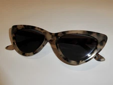 LUV LOU The Leui Cream Tort Cateye Acetate Sunglasses 
