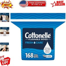 168 Disposable Flushable Wipes: Gentle, Fragrance-Free  Septic-Safe Solution