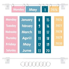 Epartswide Magnetic Flip Calendar for Classroom Whiteboard Adjustable Rod 9