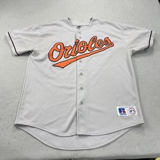 VINTAGE Baltimore Orioles Jersey Mens Large Gray Russell Athletic MLB 90s