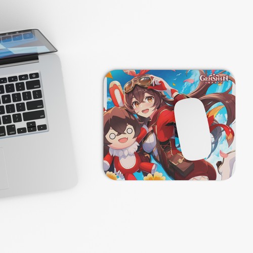Alfombrilla de ratón Genshin Impact ámbar - Alfombrilla de juego de anime para computadora portátil o de escritorio PC - Imagen 4 de 4