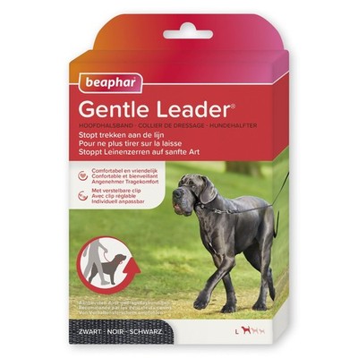 Beaphar Gentle Leader L Black 1 Piece - Dog Head Collar - Fabric - Kind and E...
