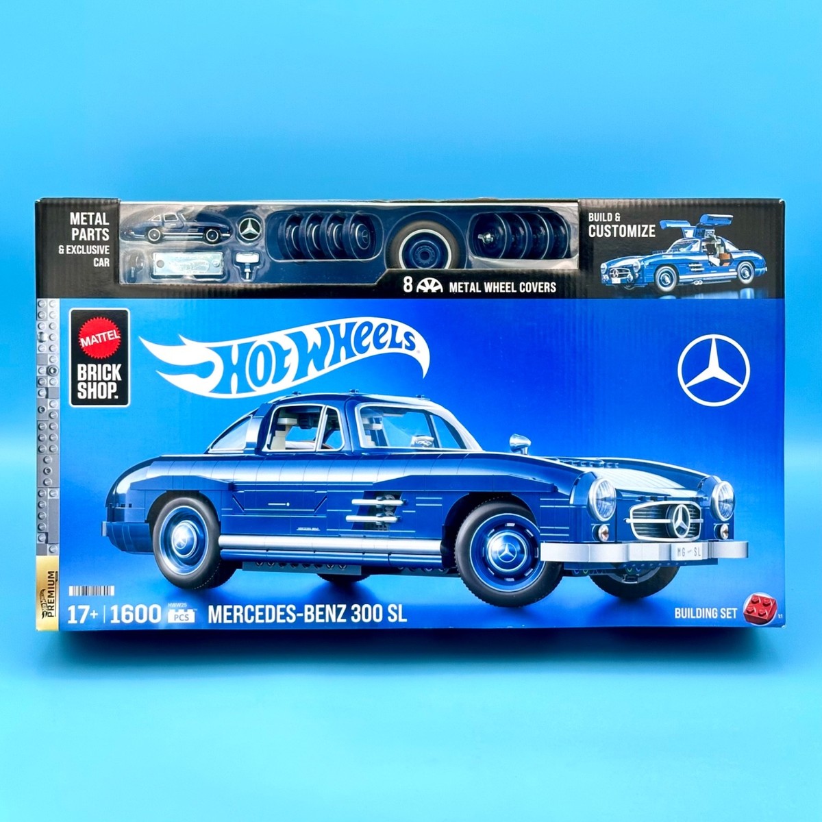 Mattel Brick Shop Hot Wheels Mercedes-Benz 300 SL Car Building Set