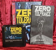 Zero Tolerance Sega Genesis Complete with Manual Tested Vintage Gaming Nice