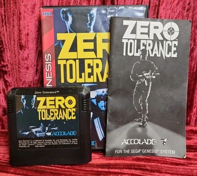Zero Tolerance Sega Genesis Complete with Manual Tested Vintage Gaming Nice