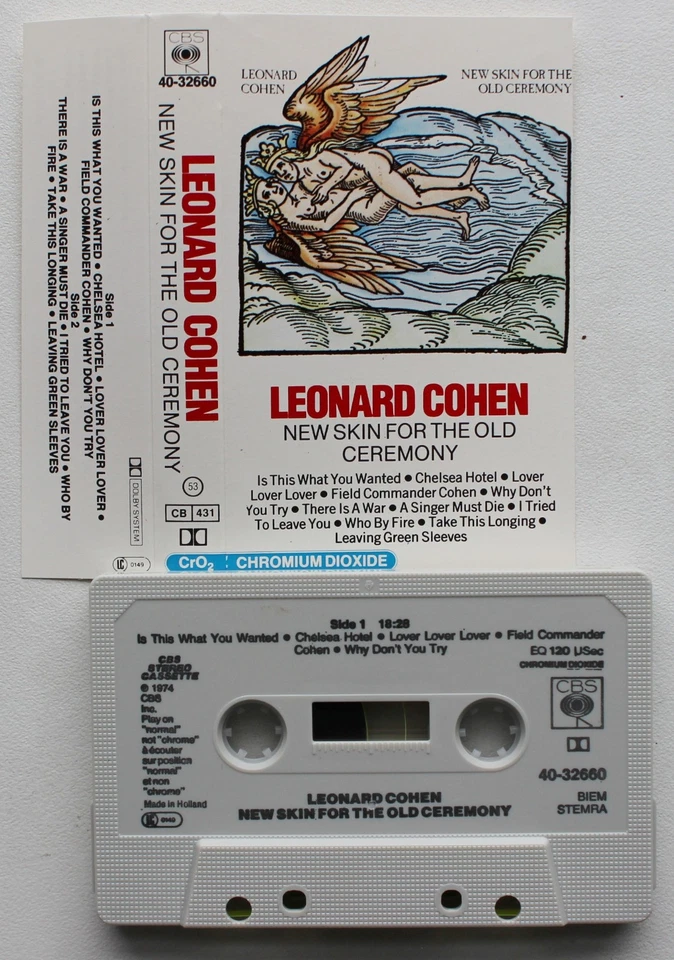 LEONARD COHEN - NEW SKIN FOR THE OLD (CBS ‎4032660) 1981 EUROPE CASSETTE REISSUE Foto 2 de 3