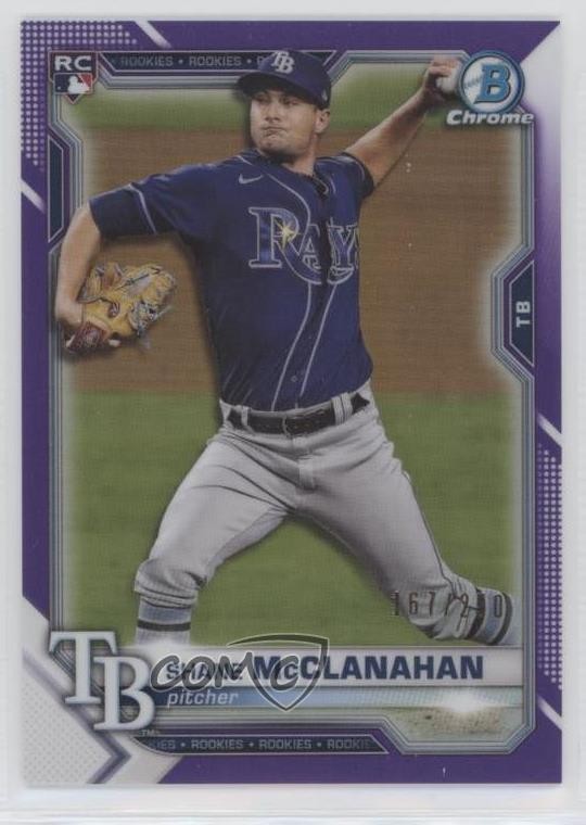 2021 Bowman Chrome Purple Refractor 167/250 Shane McClanahan #8 0bg8