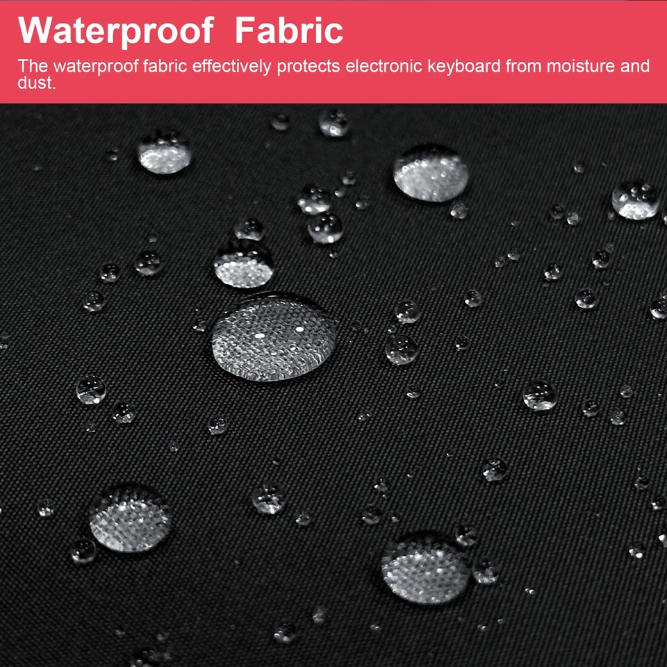 Bolsa de teclado eléctrico 61 teclas resistente 6 mm esponja gruesa 600D tela Oxford Foto 3 de 4