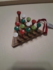 New Cracker Barrel Peg Game Christmas Ornament