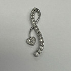 10K White Gold  19 Diamonds Infinity-Heart Pendant  1.1g — photo 2