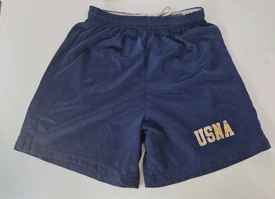 Vintage US Naval Academy USNA Navy Blue Mesh Shorts Size Small Made In USA 90s