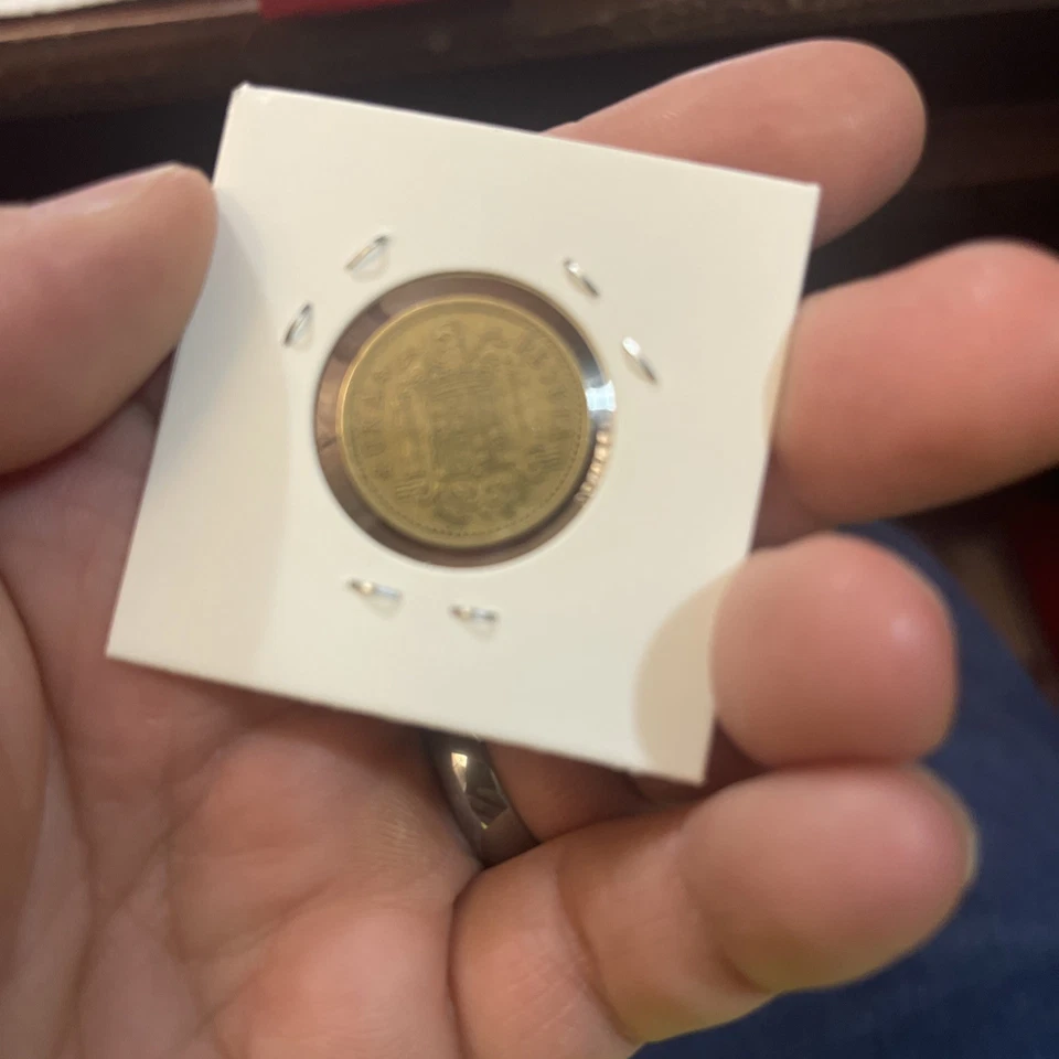 Vintage 1966 Una Peseta Spain Francisco Franco Caudillo Coin - Image 2 of 2