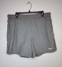 Nike Dri-Fit Challenger 7  Brief-Lined Running Shorts Gray Lightweight Men's XL