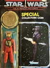 Vintage 84 Kenner Star Wars POTF B-Wing Pilot w Collector Coin MOC Carded Figure