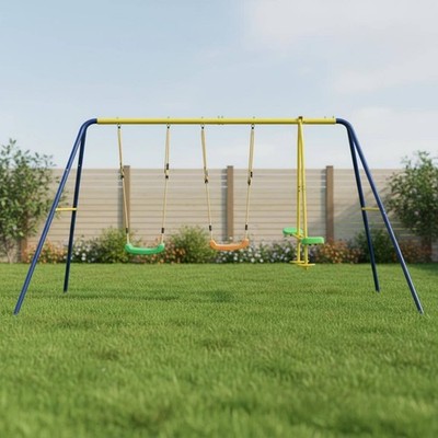 V-Form Rahmen Schaukelset 250 kg Tragkraft Outdoor Spielgerät Antirutsch
