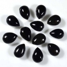 Wholesale 3x5mm Black Onyx Pear Cabochon Lot For Making Jewelry