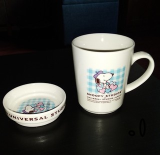 Peanuts Snoopy Tasse mit Schale / Nissay/Japan / unbenutzt / unbeschädigt