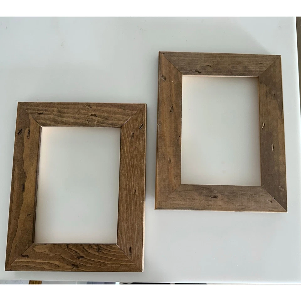 Juego/2 Marco Rústico Montaña 5x7 Rancho Decoración Hogar Madera Arte Pared Foto Oeste Usado en Excelente Condición Foto 2 de 4