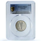 Ireland 1 scilling shilling Free State KM-6 Bull PR 64 PCGS silver coin 1928