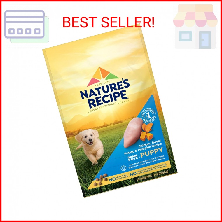 Nature&prime;s Recipe Grain Free Puppy Chicken, Sweet Potato & Pumpkin Recipe Dry Dog 