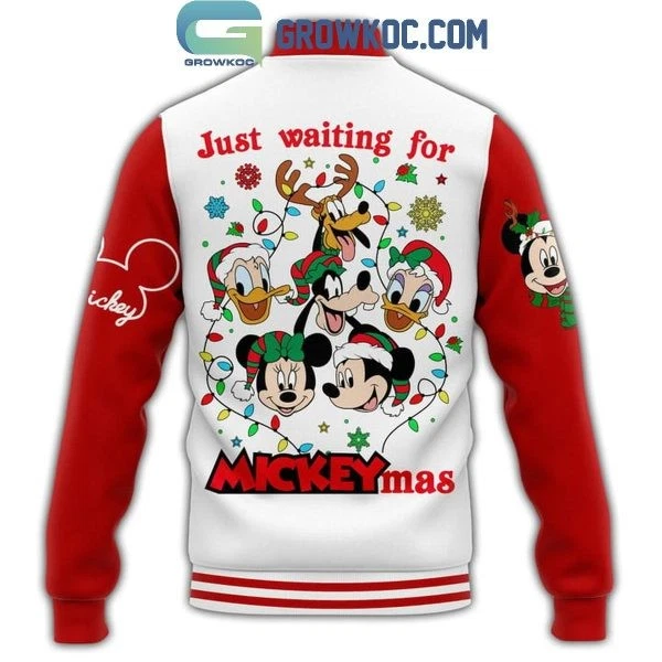 Mickey And Friends Just Waiting For Mickeymas Xmas Personalized Baseball Jacket